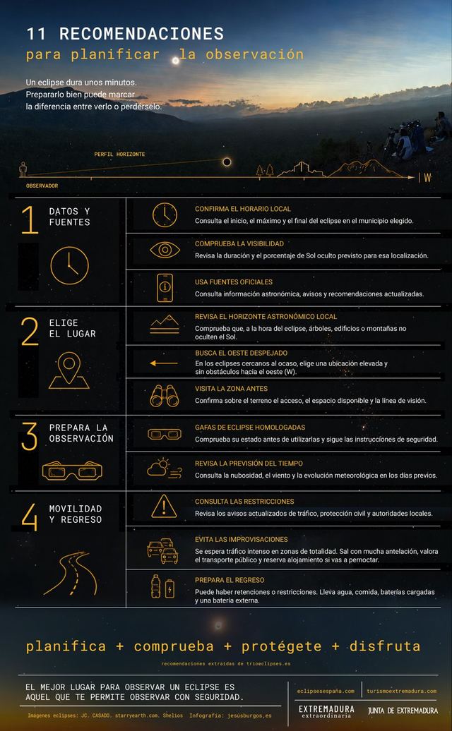 Infografía: 11 recomendaciones para el observador