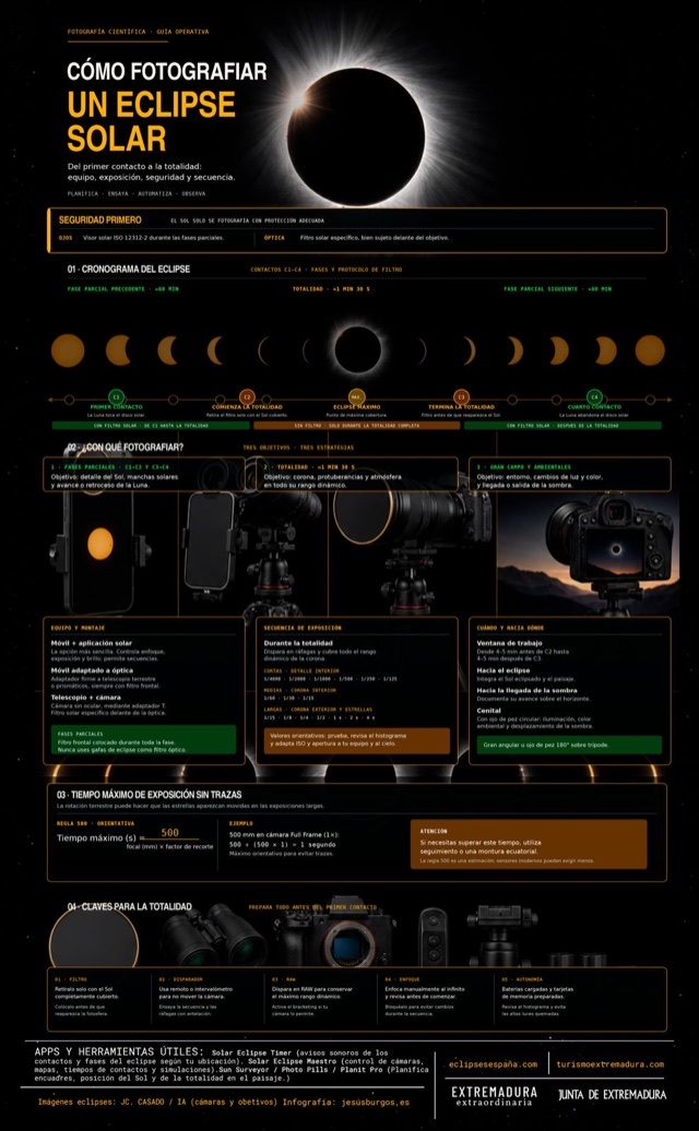 Infografía: Cómo fotografiar el eclipse